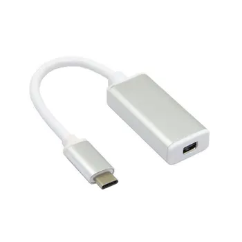 

10pcs/lot Cablecc USB-C USB 3.1 Type C to Mini DP DisplayPort 1080p HDTV Adapter Cable with Silver Case