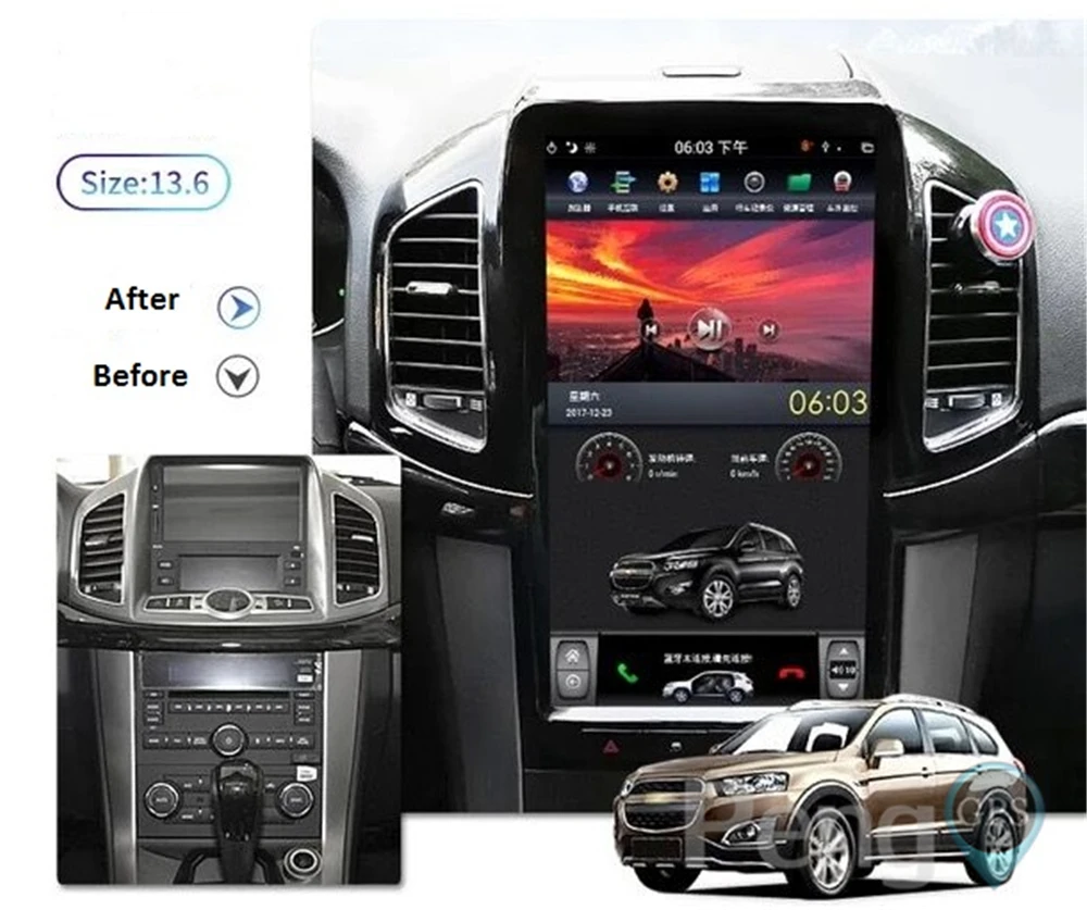 Best 4+64G Vertical Screen Android 8.1 Sant Navigation Car Stereo for Chevrolet Captiva 2012-2017 Fast Boot 6 Core 1920*1080 Headunit 1