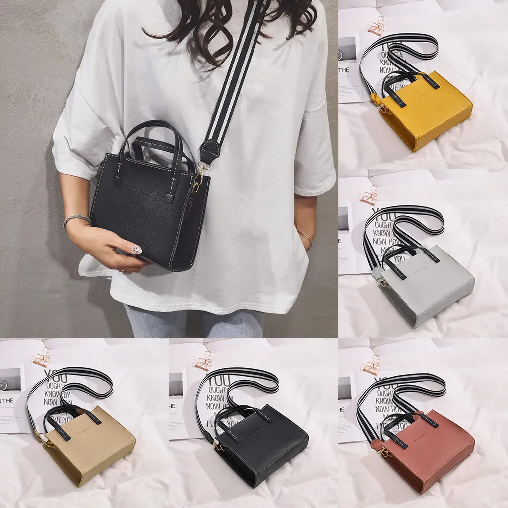 

Coneed 2019 New Women's Simple Solid Color Edge Line Neat Shoulder Bag Capacity Large Diagonal Shoulder Bag July 22 P30