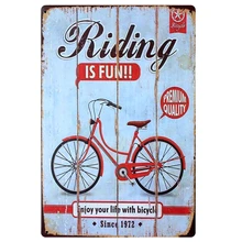 [Mike86] езда на велосипеде весело металла плакат Арт корабля металла Винтаж Офис плакат Декор aa-288 заказ смешивания 20*30 см