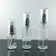 50 мл прозрачная стеклянная бутылка серебряные туфли-лодочки, косметический раствор или пластиковый косметический контейнер, утка, сопла пустая упаковочная бутылка, 19 шт./лот
