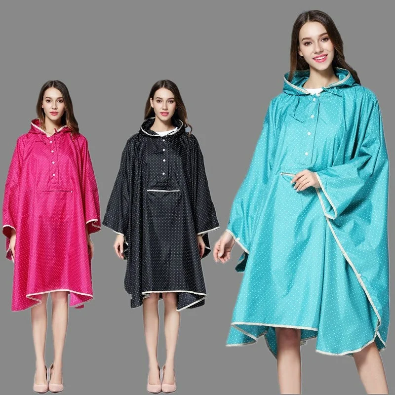 Waterproof Raincoat rainproof for Women lady Hooded Long Rain Jacket ...