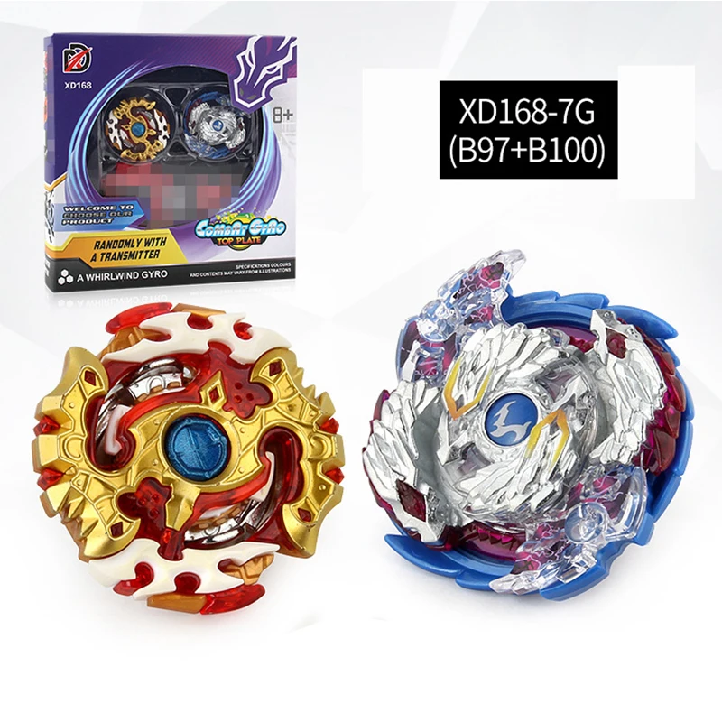 

2Pcs Beybleyd Beyblade Burst B97 B100 Toys for Children with Battle Plane with Launcher Grip Metal Fusion Spinning Gift for Kids
