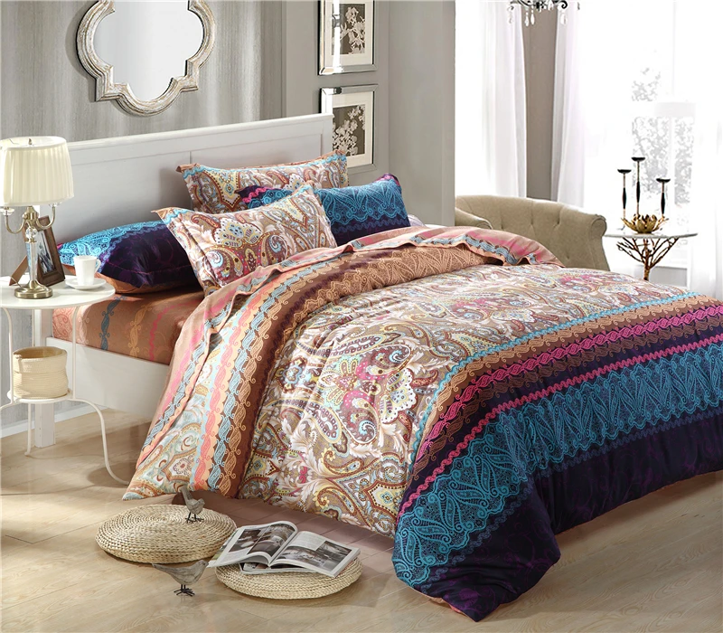 wholesale!! modern style 4pcs 100 long staple cotton bedding set queen