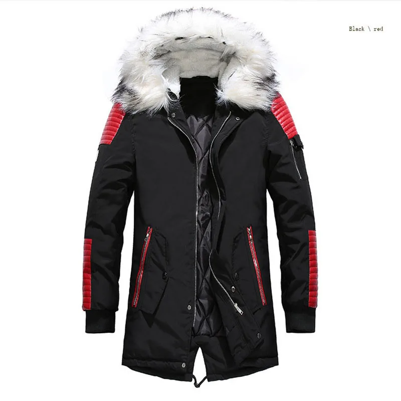 New Fashion Winter Jacket Men Warm Thicken Parka With Fur Hooded Collar Men Windbreak Down Jackets And Coats Size M-3XL