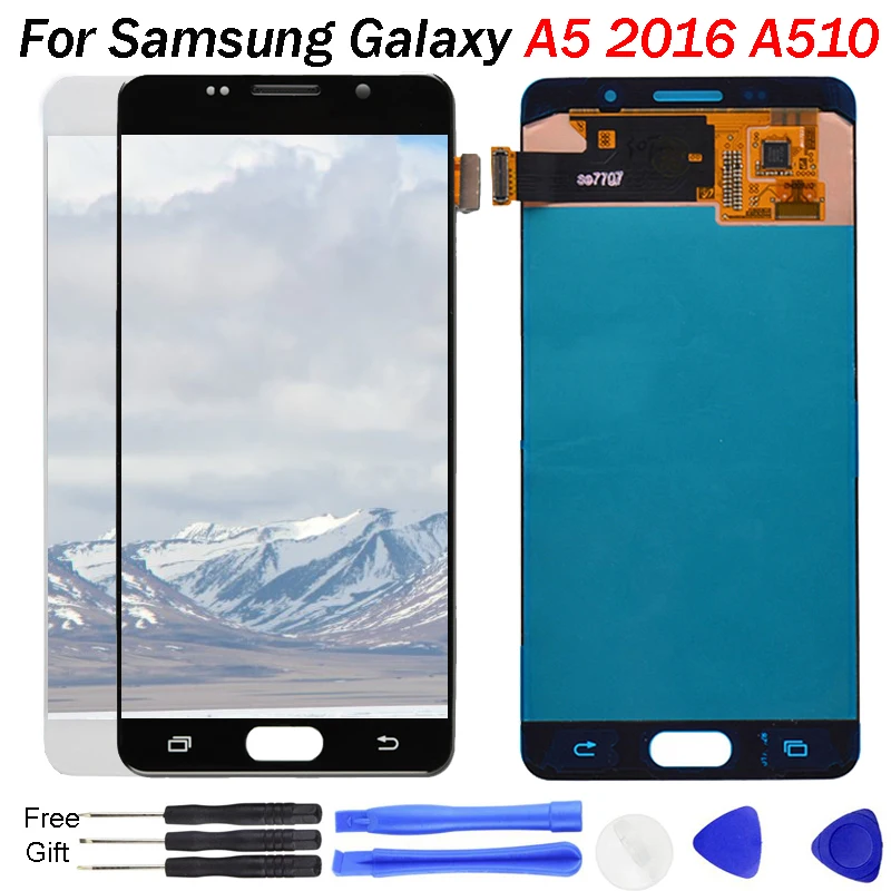 

For SAMSUNG Galaxy A5 LCD display A5 2016 A510 A510F A510M A510FD Screen Display Touch Screen Digitizer Assembly LCD Parts A510F