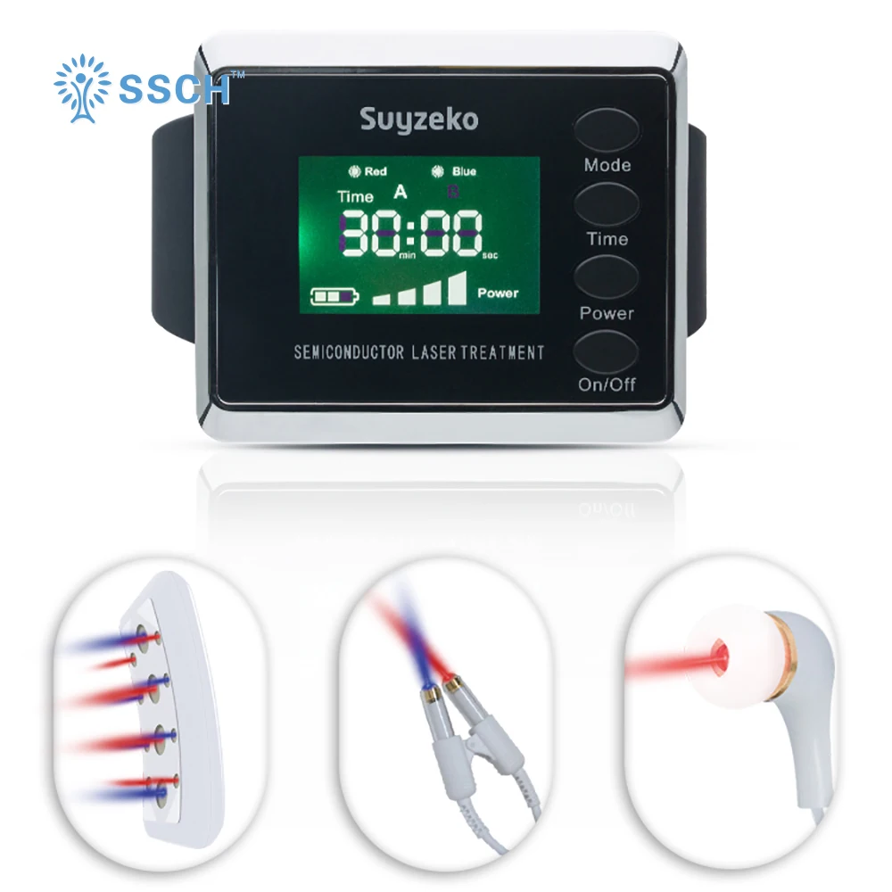 

Professional high blood pressure 4 color laser therapy device blood pressure watch dr laser therapeutic watch