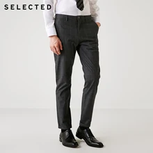 Избранные Осенние новые мужские чистый хлопок решетки Бизнес повседневные брюки S | 418314507