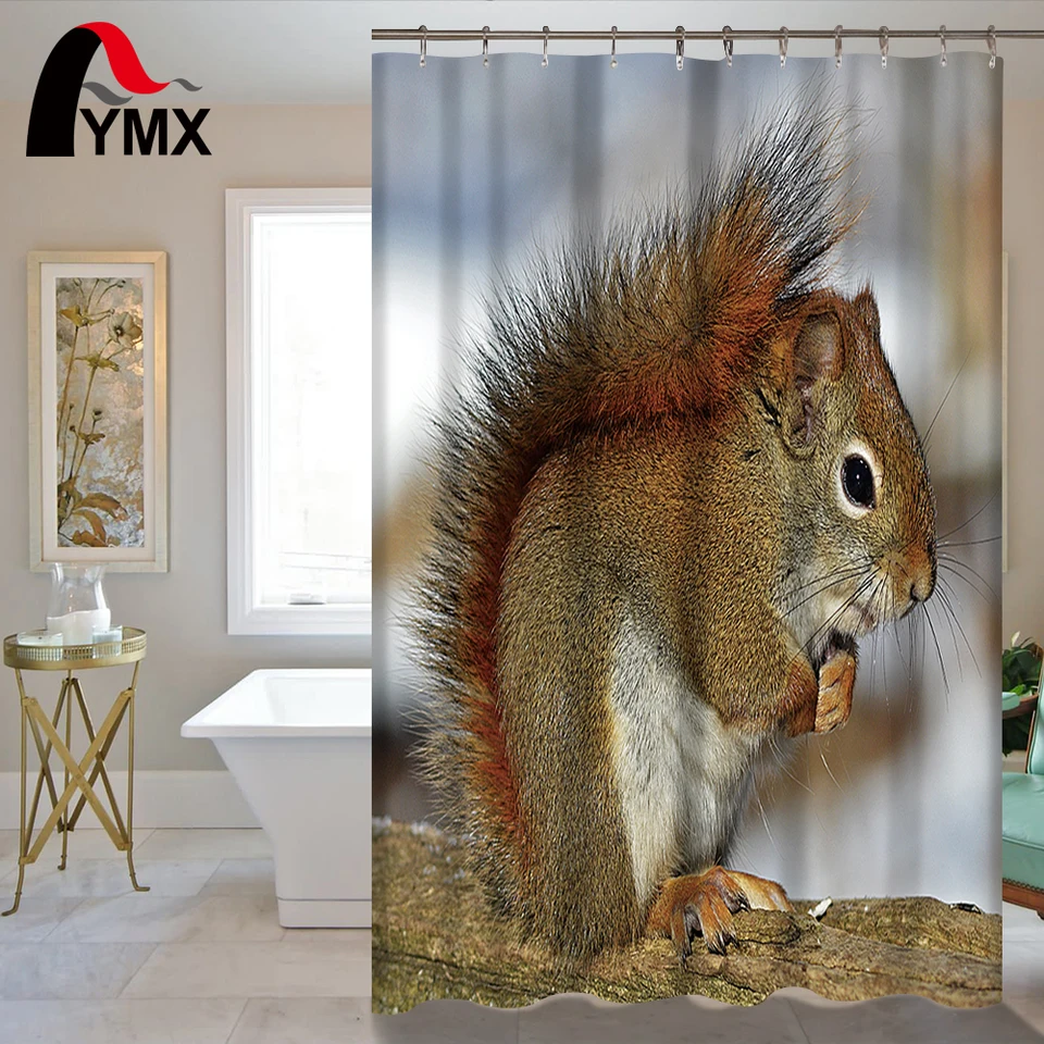 Waterproof Shower Curtain Bathroom Decor Animal Decorations Dog Cat Beetle Squirrel Pictures Polyester Fabric Bath Curtain Cheap Waterproof Shower Curtain Shower Curtainbath Curtain Aliexpress