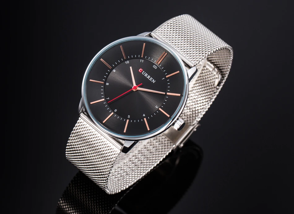 CURREN Новая мода Простой стиль Бизнес Мужские часы ультра-тонкий кварцевые мужские наручные часы водонепроницаемые часы Relogio Masculino