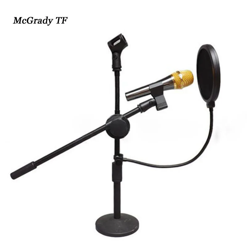 

Double Layer Studio Microphone Mic Wind Screen Pop Filter/ Swivel Mount / Mask Shied For Speaking Recording Studio