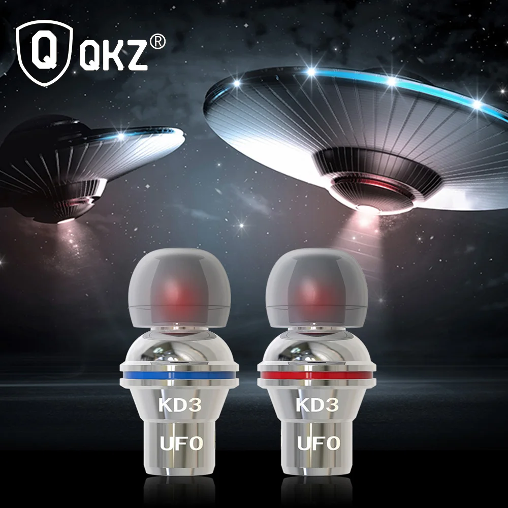 Оригинальные наушники QKZ KD3 UFO вкладыши с микрофоном Hi Fi басами гарнитура для iPhone