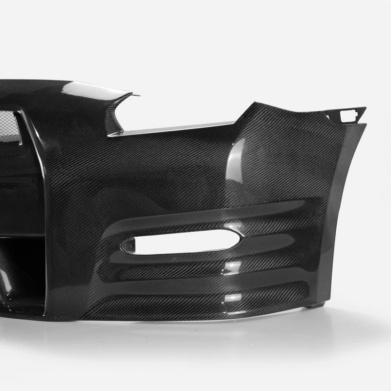 Автомобильные аксессуары для Nissan R35 GTR DBA OEM Стиль углеродного волокна передний бампер без светодиодный глянцевый отделка тюнинг тела