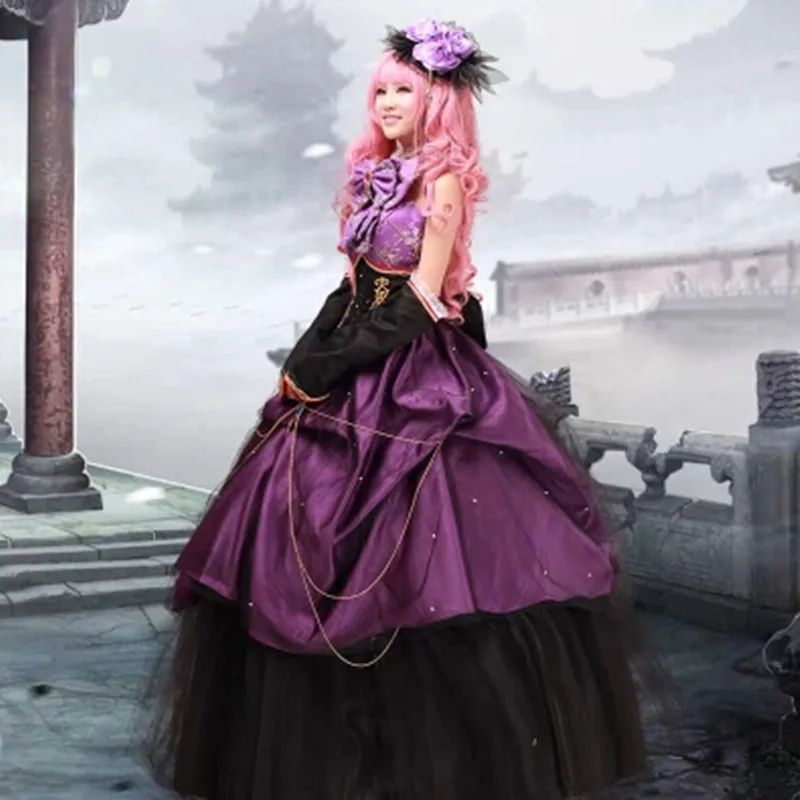 

High Quality Vocaloid Luka Cosplay Costume Anime Lolita Dress Cosplay Wig Halloween Costume Dress
