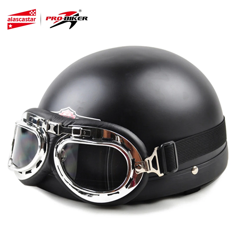 

Pro-biker Vintage Motorcycle Riding Helmet Open Face Half Helmets Moto Motocicleta Helmet & Goggles & Visor Motocross Capacete