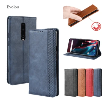 

Retro Magnetic Flip Leather Cover for One Plus 7 Pro Case Wallet Card Slot Stand phone Cover for OnePlus 7 schockproof phone bag