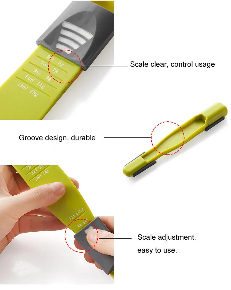 Кухонные принадлежности, пластиковая мерная ложка w/Differnt Емкость(мл) для порошка, инструменты для торта, ABS мерная ложка, 9 напильников