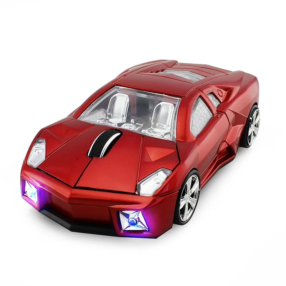 Wireless Mouse 3D Sport Car Shape Optical Computer Mause 2.4Ghz 1600DPI Mini Car Mice With USB Receiver For Laptop PC Desktop