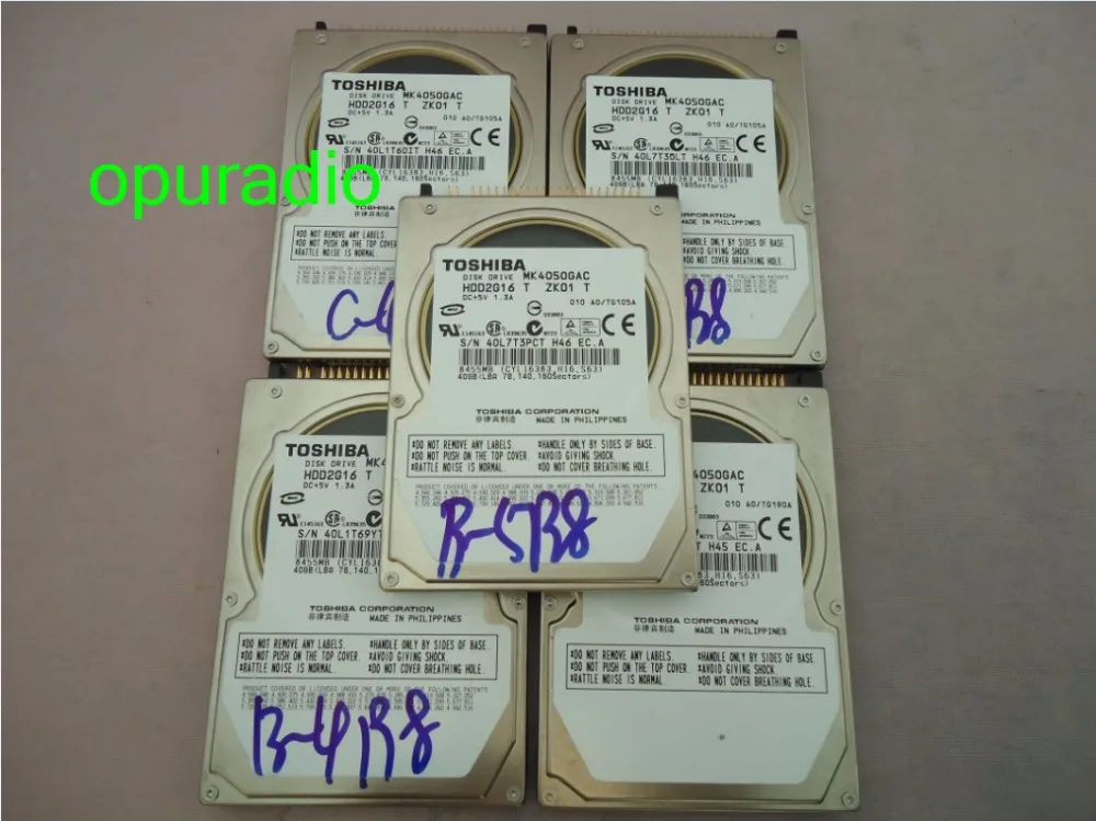 Top quality TOSHI MK4050GAC DISK DRIVE HDD2G16 T ZH01 DC+5V 1.3A 40GB FOR mercedes-benz car HDD navigation systems | Автомобили и