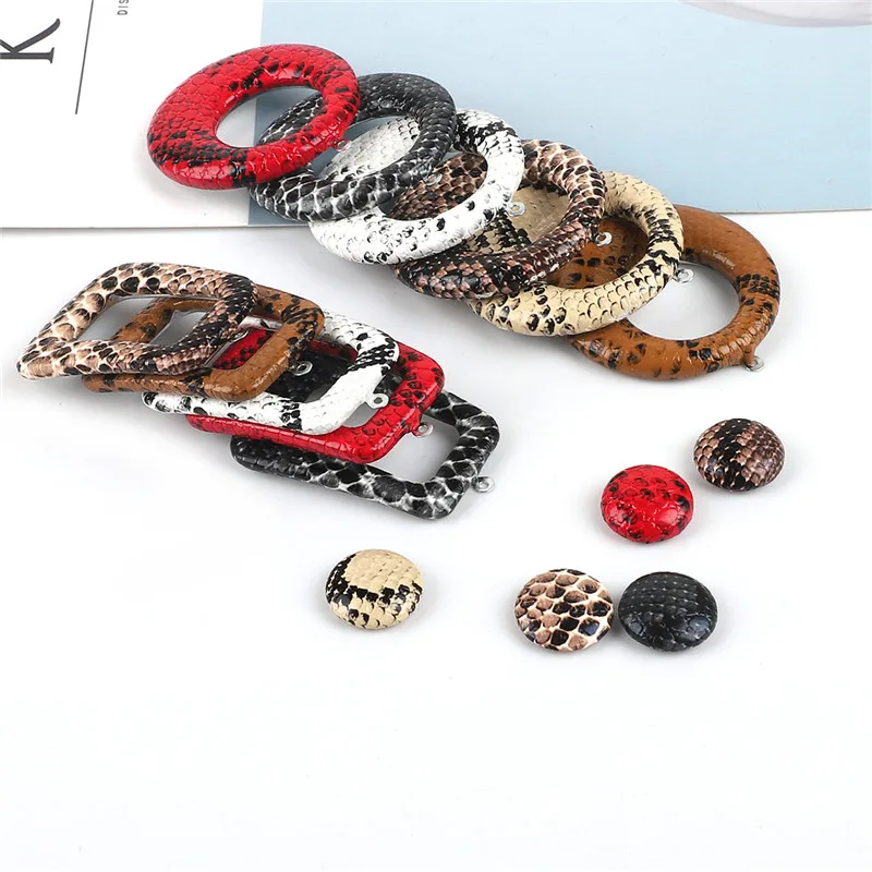 

4/20pcs Oversize Geometric Drop Earrings for Women Vintage Statement DIY Earrings Snake Skin Party Jewelry Oorbellen Accessories