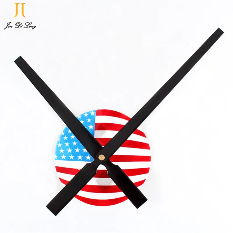DIY Wall Clock American Flag Style Mute Sweep Large Wall Clock Parlor