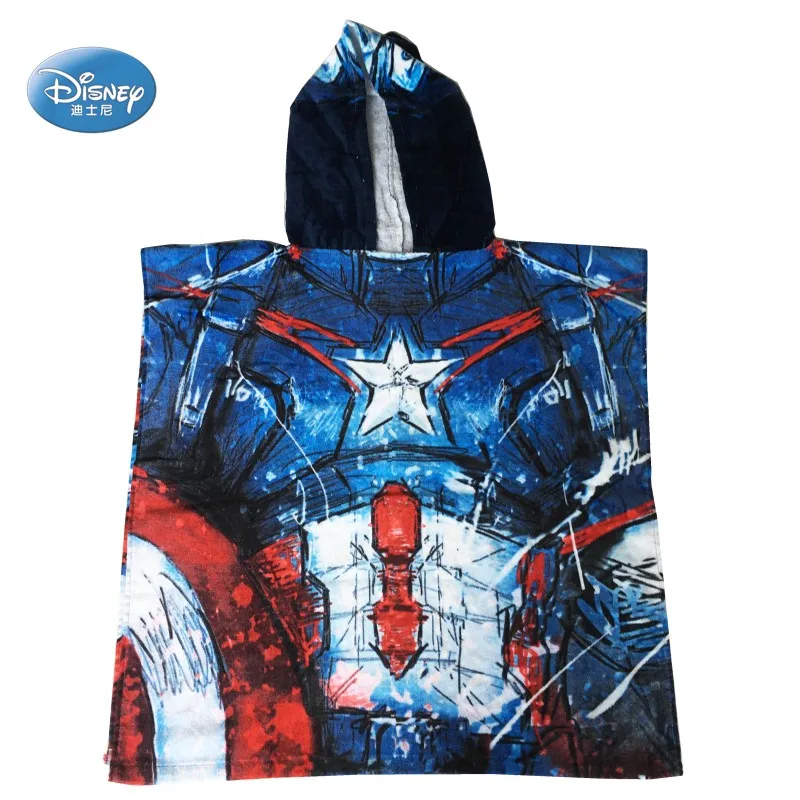 Детское банное полотенце с капюшоном из 100% хлопка Disney/пляжное для мальчиков