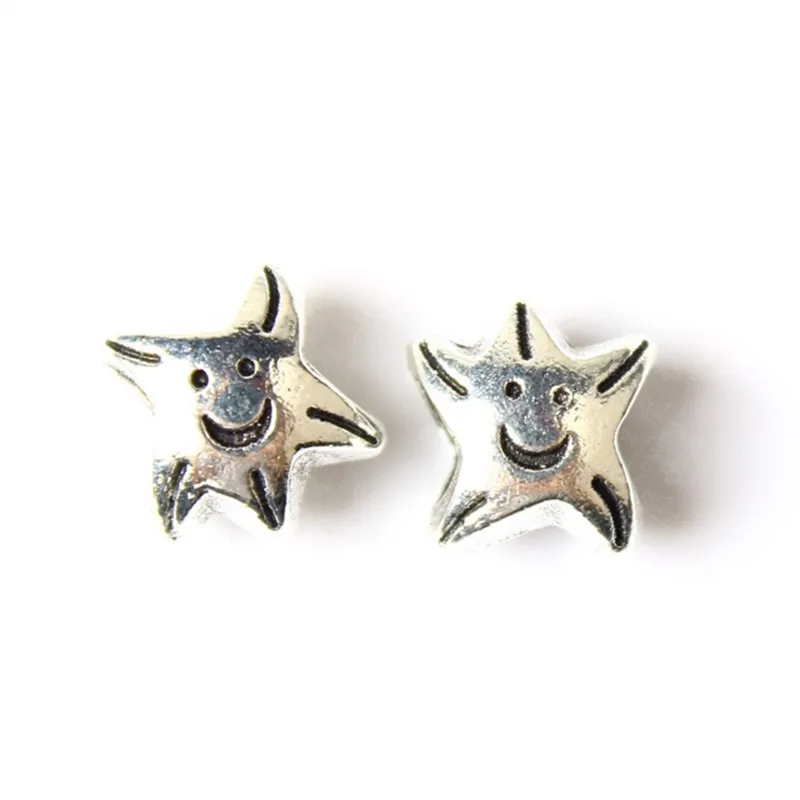 NEW Smiley Starfish DIY Jewelry Charms Bead Fit Pandoraa Bracelet & Necklaces Pendant Authentic Beads Jewelry Making Women Gifts