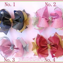 Новинка, 30 шт., 3,5-" кольцо для волос, банты, пестрая заколка для девочек, изысканные банты для волос