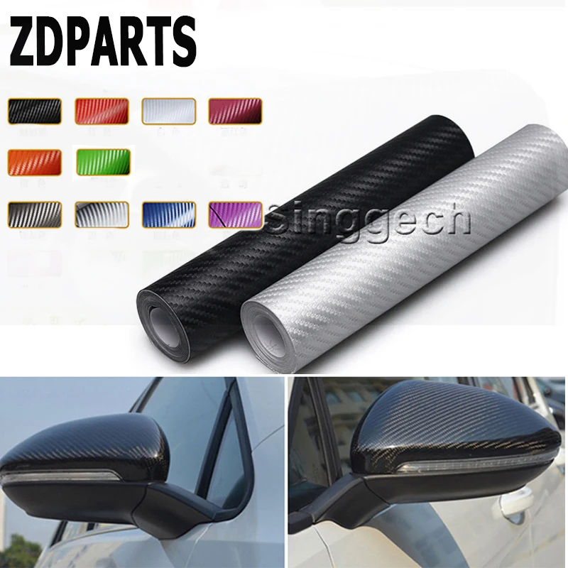 

ZDPARTS 3D 30*127CM Car Styling Carbon Fiber Stickers 10Colors For Ford Focus 2 3 Fiesta Mondeo Chevrolet Cruze Jeep Renegade