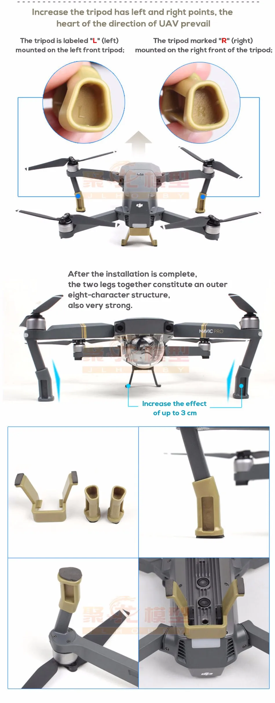 Sunnylife DJI Mavic Pro Аксессуары для шасси увеличивают 4 K части камеры аксессуары увеличивают штатив шасси