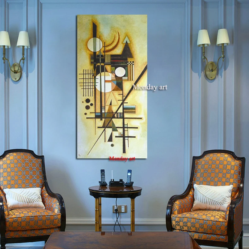 100% Hand painted Canvas Painting Abstract Wassily Kandinsky Oil Home Decor Pictures Art Posters | Дом и сад