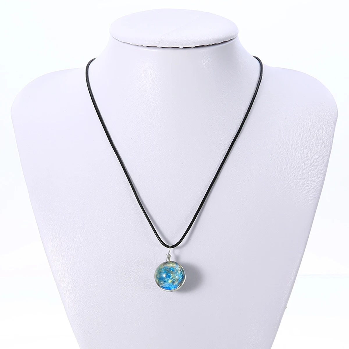10Style Unisex Dreamy Glass Ball Necklace Shellhard Nebula Space Star Universe Galaxy Pattern Pendant Necklace Femme Jewelry
