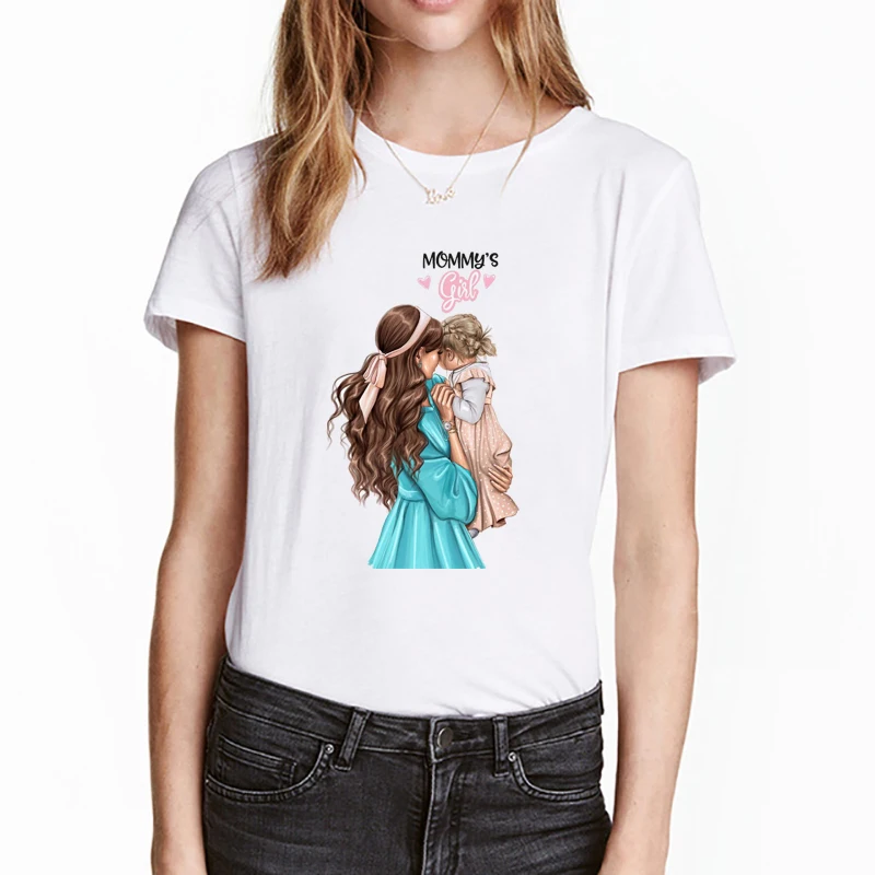 

Women 2019 T Shirt Mommy's Girl Aesthetic Harajuku White Graphic Tees Korean Clothes Ulzzang Plus Size Streetwear Kawaii Tops