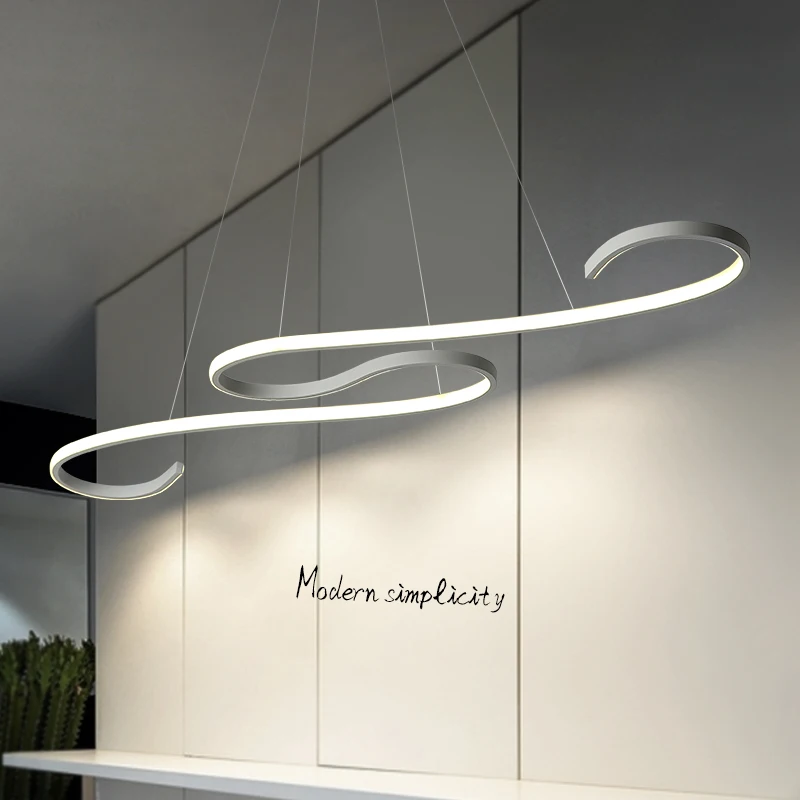 

Minimalism Modern led Pendant Light for Kitchen Dining Room White or Black Suspension Hanging Pendant Lamp for Coffee 85-265V
