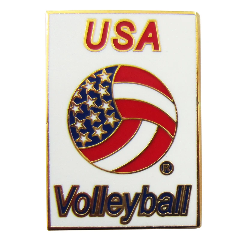 Fashion hot sale American volleyball football commemorative badgein