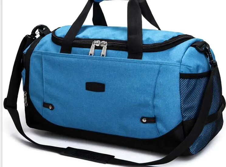 Дорожная сумка Женская дорожная сумка большая Вместительная дорожная сумка мужская дорожная сумка - Цвет: Небесно-голубой