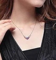 Peridoct ожерелье с кулоном натуральный настоящий перидот 925 стерлингового серебра ювелирные украшения 0.5ct* 3 шт драгоценный камень# CY181201