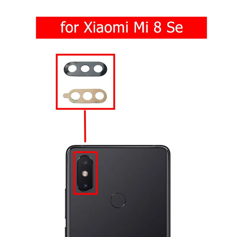 

2pcs for Xiaomi Mi 8 SE Camera Glass Lens Back Rear Camera Glass Lens for Mi 8SE with Glue Replacement Repair Spare Parts