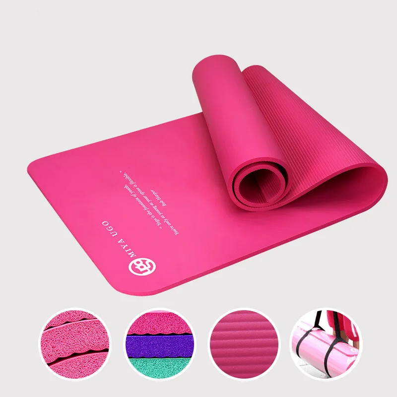 FINTNESS YOGA MAT 10mm Extra Thick High Density Exercise Yoga Mat with