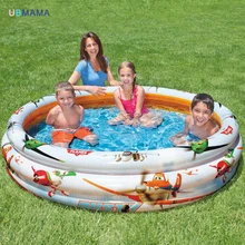 Пластиковый мультяшный самолет, 3 слоя, надувной бассейн, Океанский шар, детский бассейн, рыболовный пруд, бассейн, 168*40 см