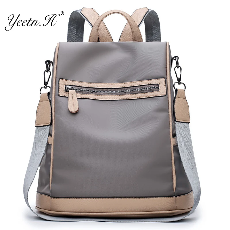 Yeetn.H Fashion Women Backpacks High Quality Solid Nylon Female School