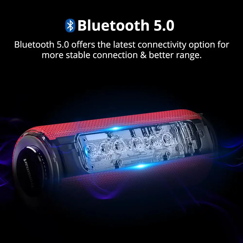 Tronsmart T6 Plus Bluetooth Speaker 3D Deep Bass Soundbar Bluetooth 5.0 IPX6 Waterproof 40W Wireles