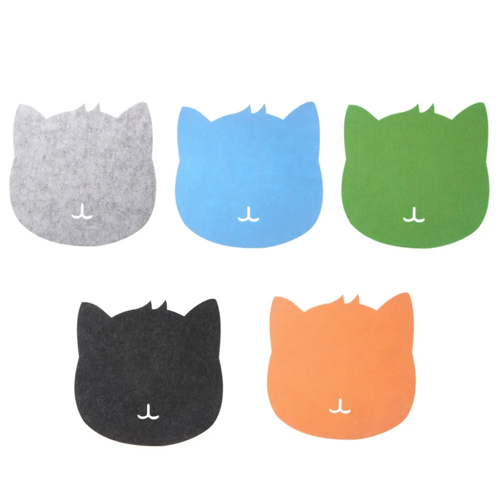 

Universal Thicken Mouse Pad Felt Cloth 200x200x3mm Cute Cat Mouse Pad Mat With Wrist Rest Soft Smooth Surface For Mouse Pad