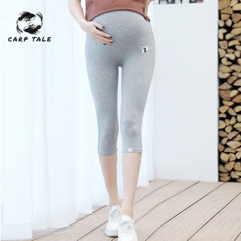 

Summer Maternity Leggings High Waist Pregnancy Belly Pants Trousers Clothing for Pregnant Women Pants Clothes L - 4XL Plus Szie