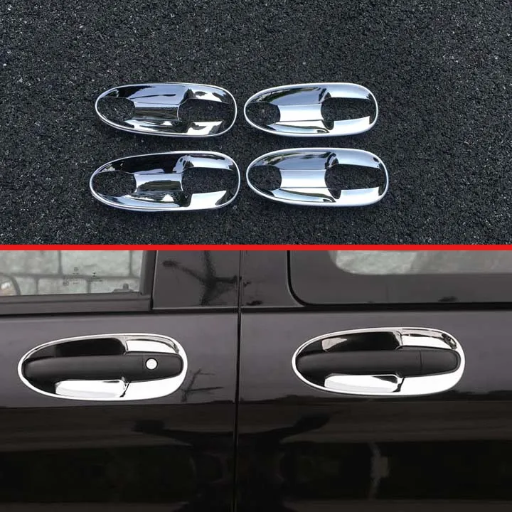 

For Mercedes-Benz Vito (W447) 2017 2018 Car Accessories ABS Chrome Door Handle Bowl Cover Cup Cavity Trim