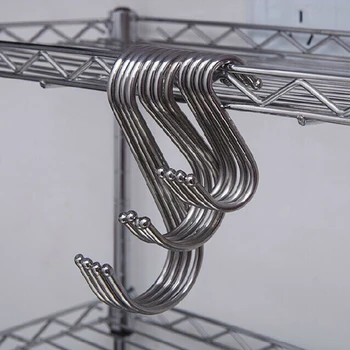 

5pcs/lot Big Medium Small Metal S Shaped Hooks Bathroom Kitchen Coat Hooks Multifunction Storage Hooks Stainless Steel Hook
