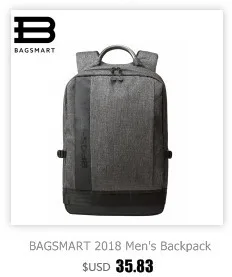 BAGSMART Новая мода Большой ёмкость 15,6 дюймов ноутбук школьный рюкзак водостойкий легкий компьютер