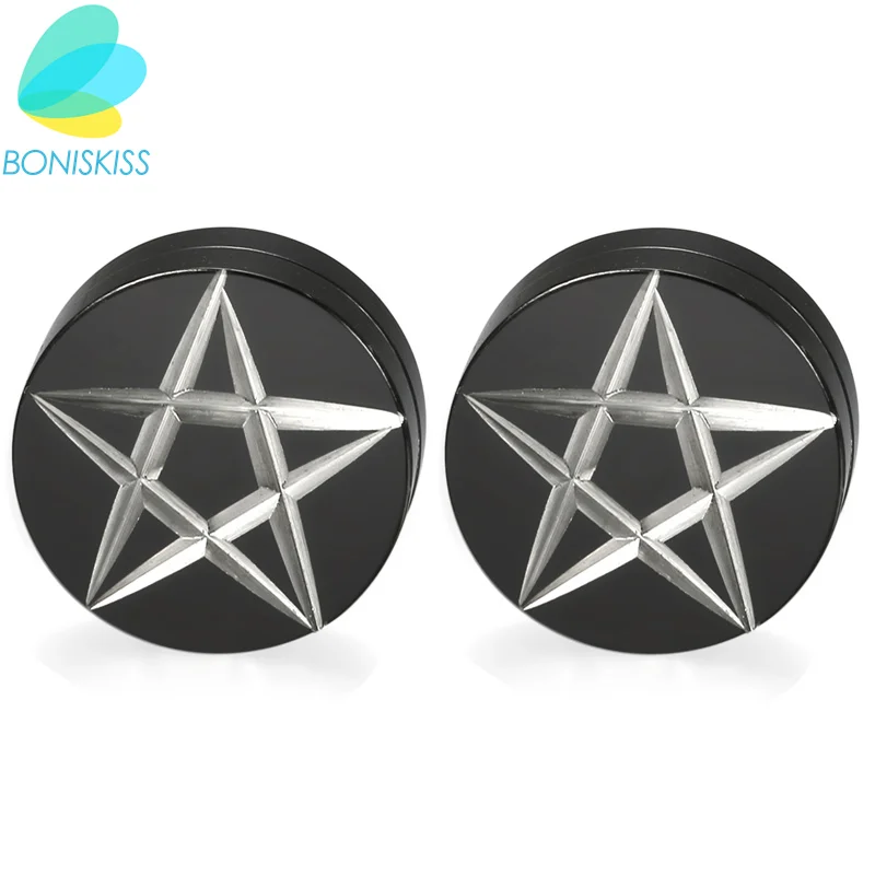 

Boniskiss 12mm Magnetic Round Stud Earrings For Men Boy Stainless Steel Magnet Ear Jewelry Don't Need Ear Piercing Earrings