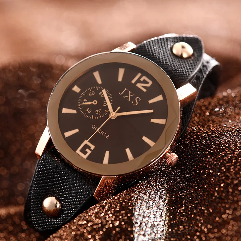 

Women Watch Casual Quartz Leather Strap Analog Ladies Quartz Watch Black Women Watches Clocks Relogio