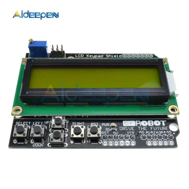 1602 ЖК-модуль RGB Синий/Желтый экран MCP23017 16x2 IIC IEC адаптер плата расширения для Arduino Mega UNO R3 робот 3,3 V 5V - Цвет: A Yellow